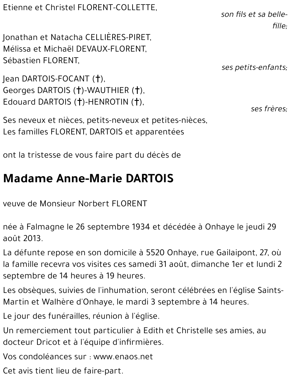 Anne-Marie DARTOIS
