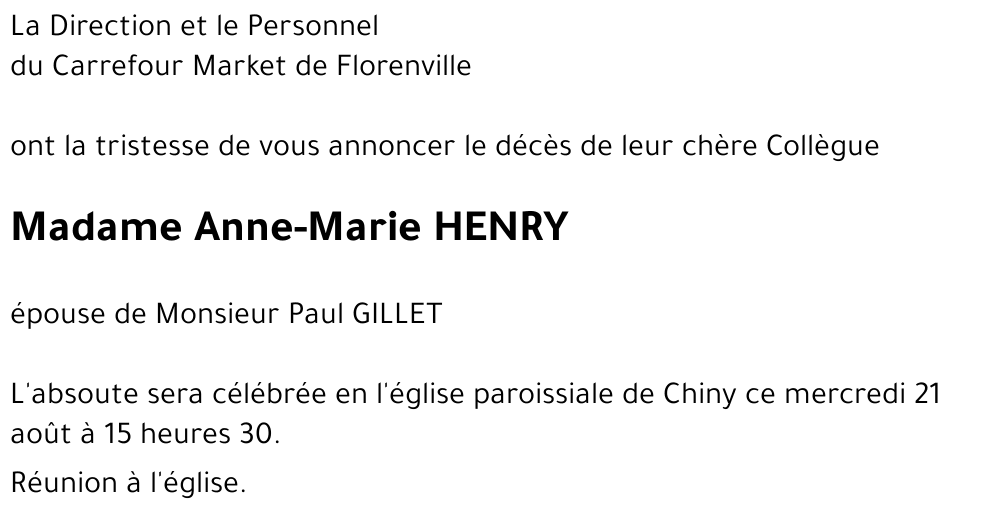 Anne-Marie HENRY