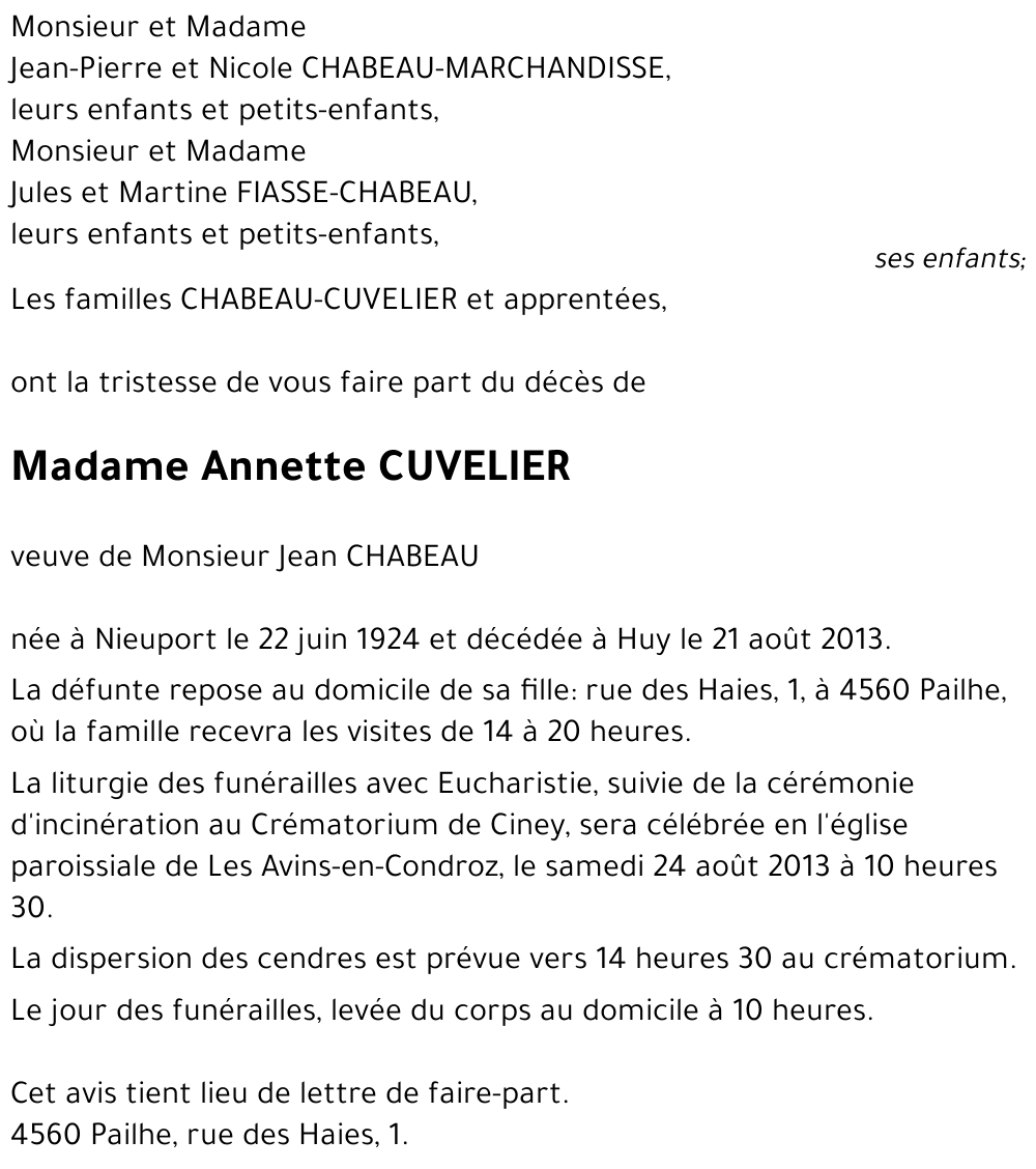 Annette CUVELIER
