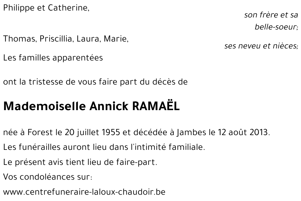 Annick RAMAËL