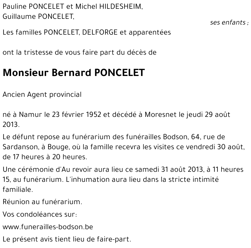 Bernard PONCELET