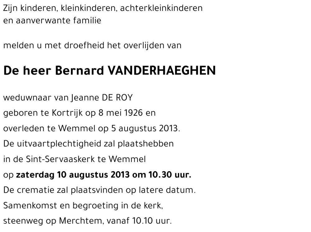 Bernard Vanderhaeghen