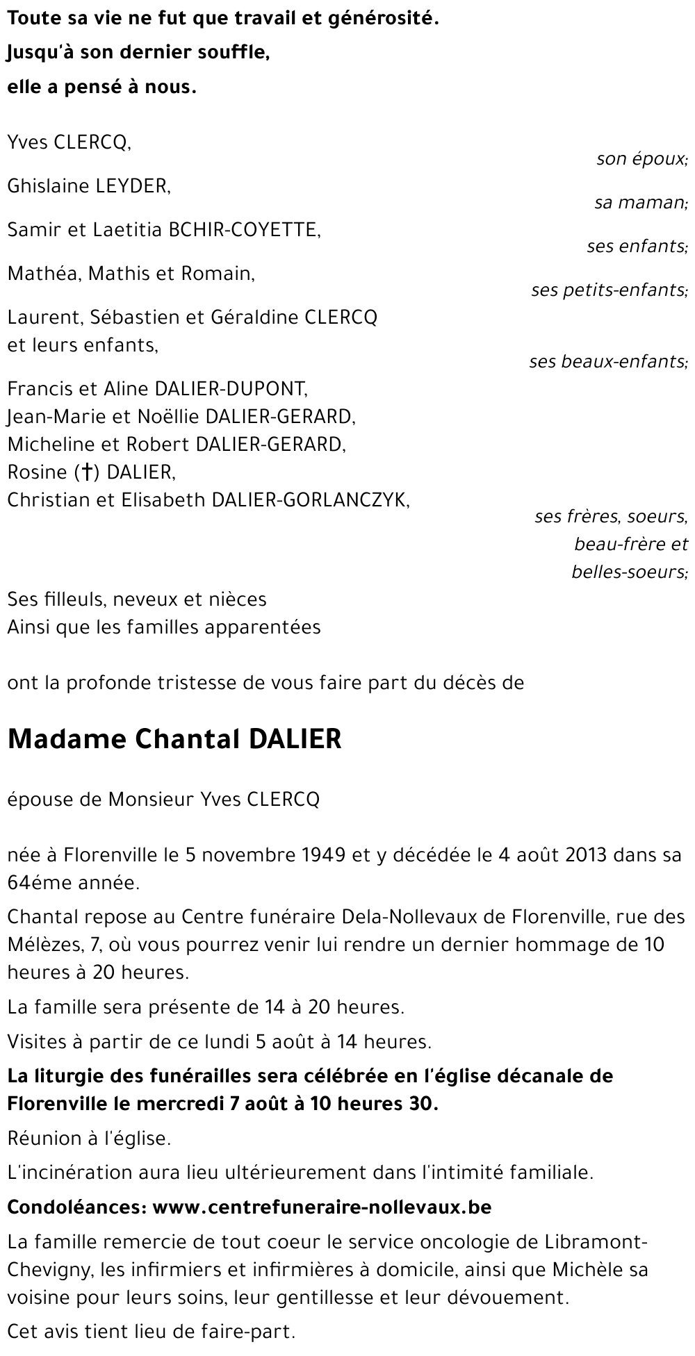 Chantal DALIER