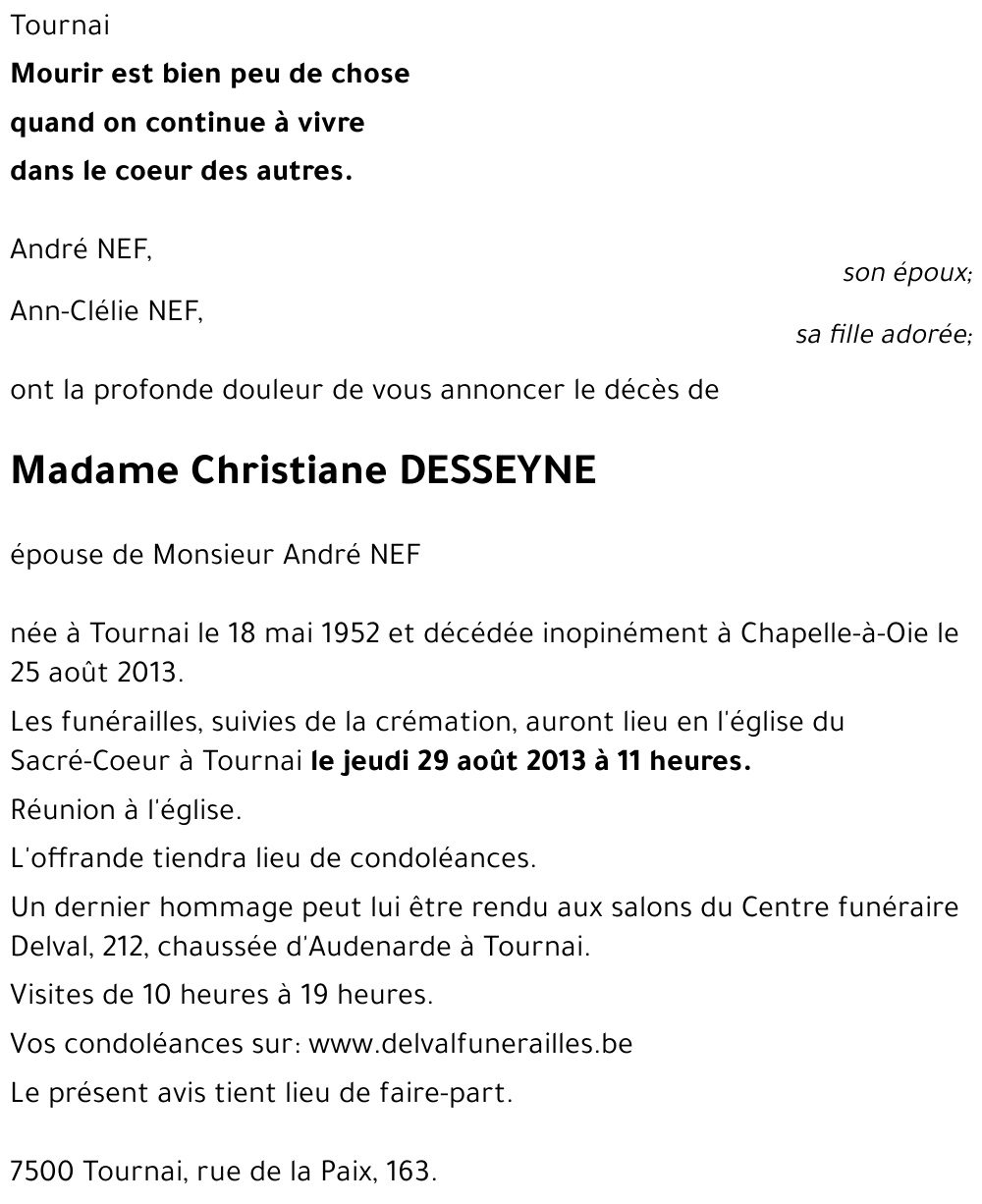 Christiane DESSEYNE