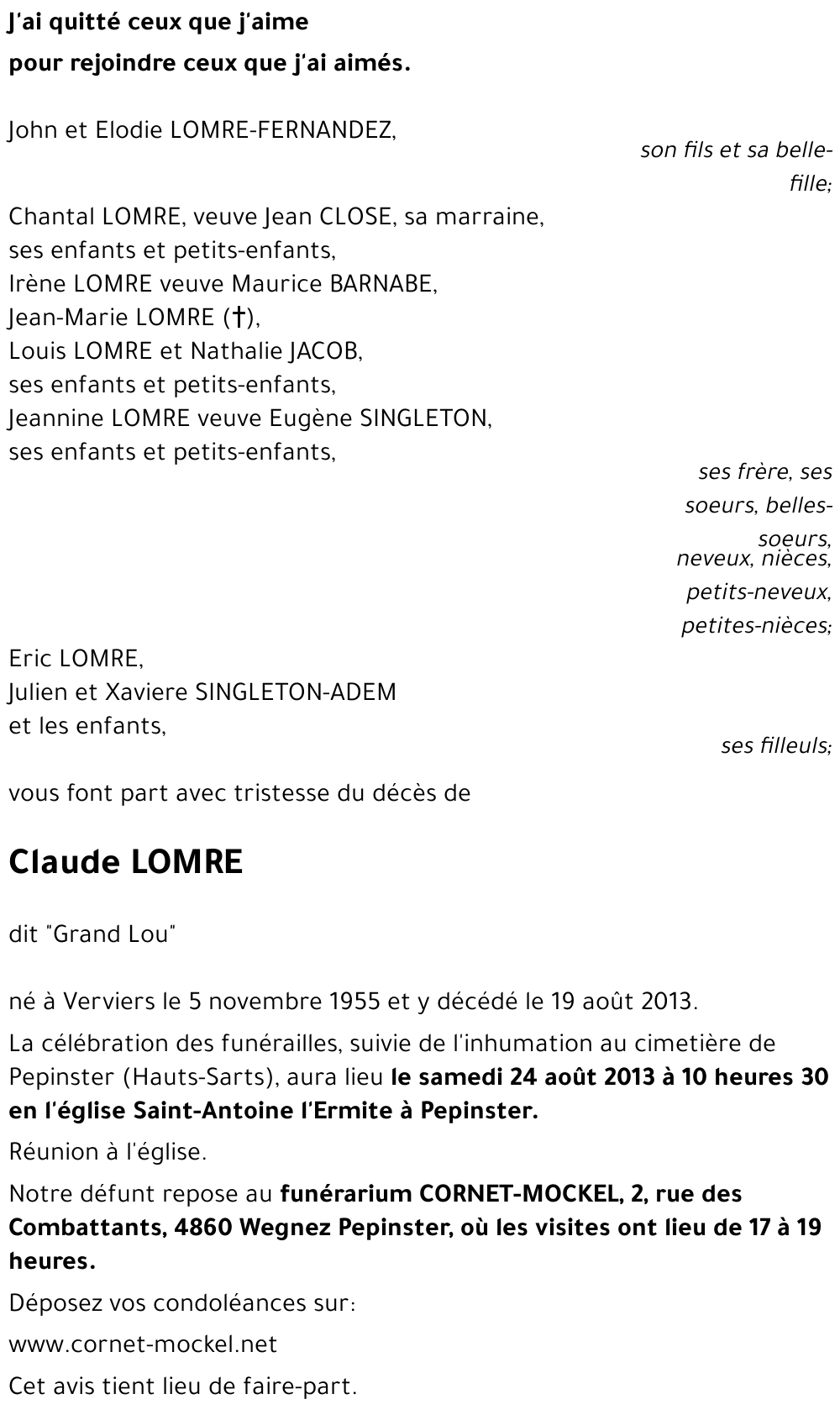 Claude LOMRE