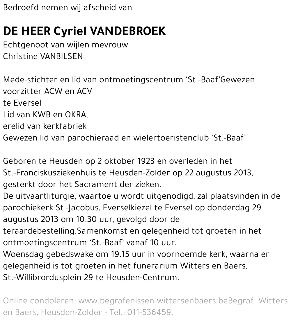 Cyriel Vandebroek