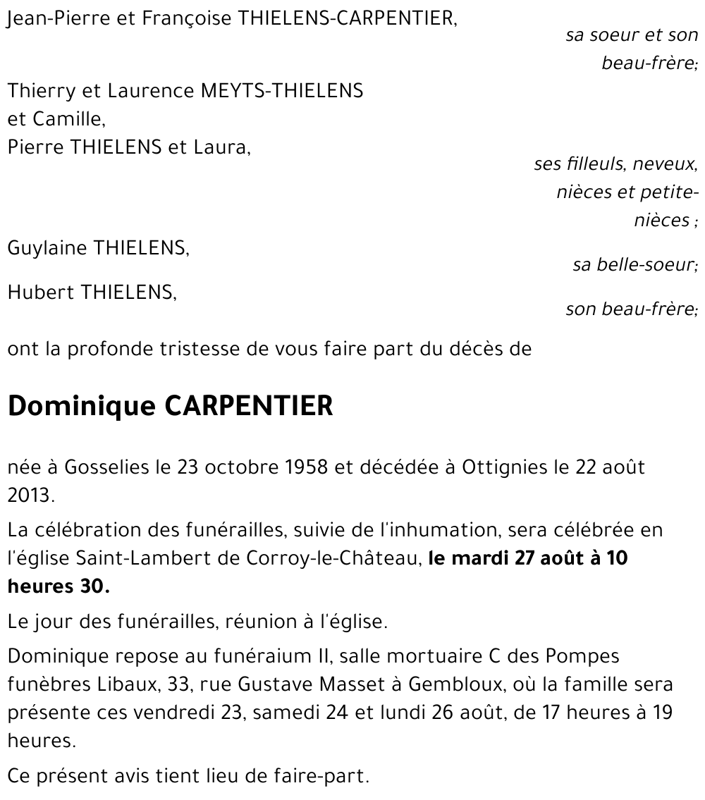 Dominique CARPENTIER