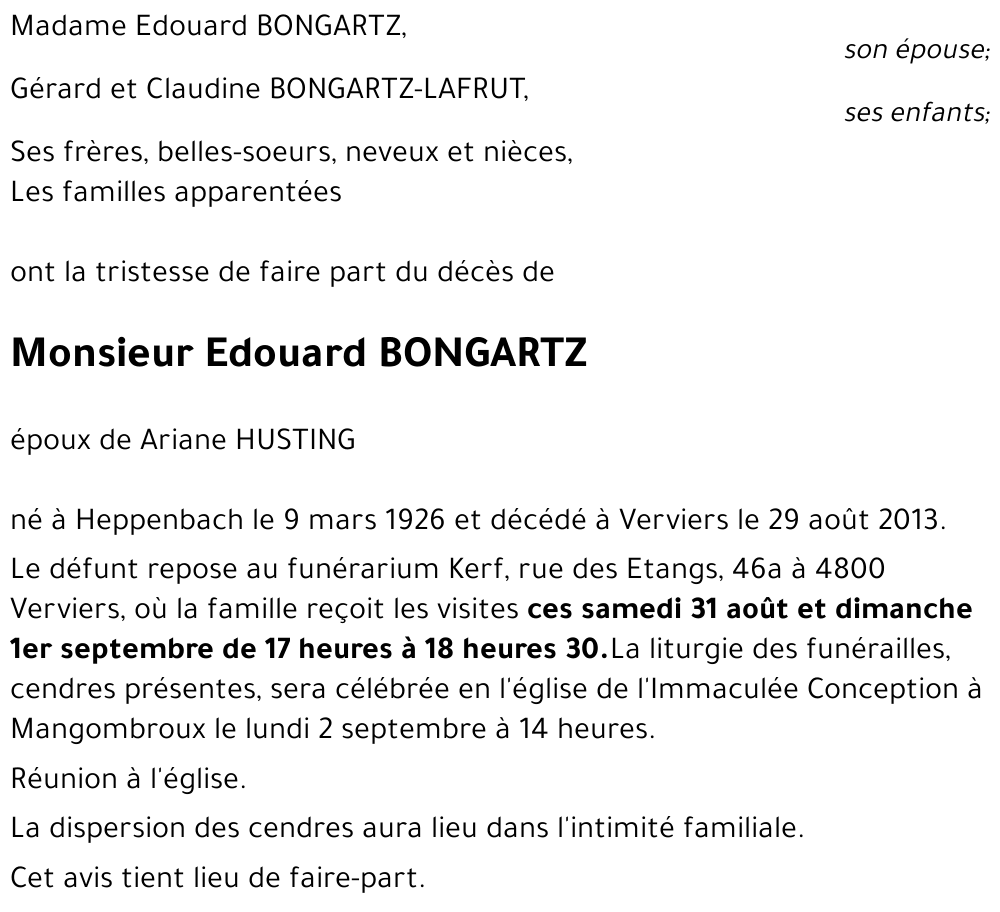 Edouard BONGARTZ