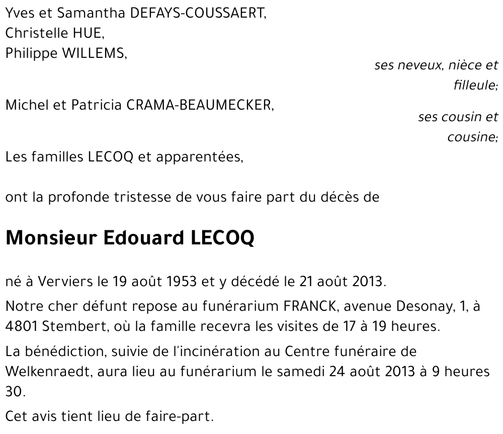 Edouard LECOQ