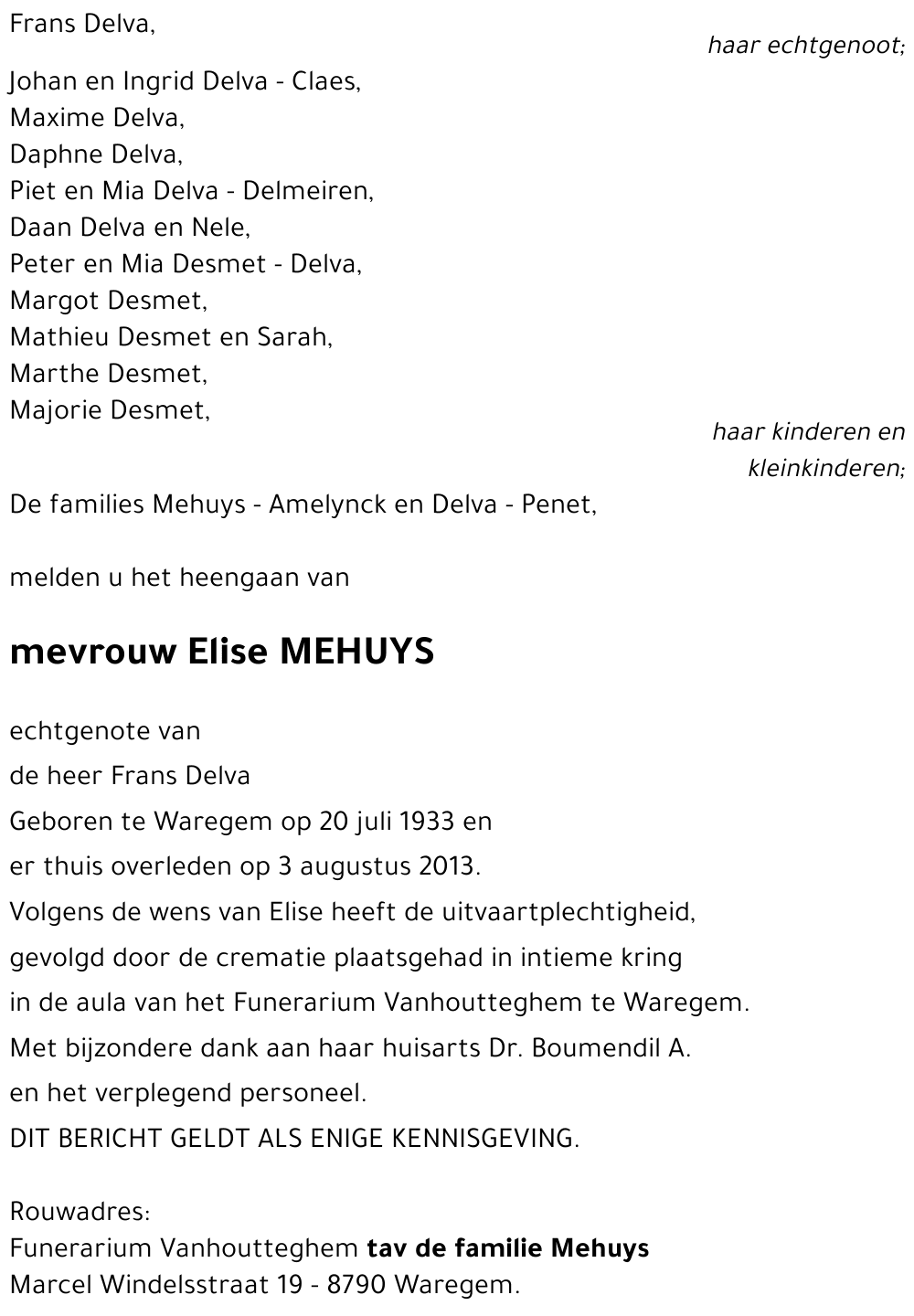 Elise MEHUYS