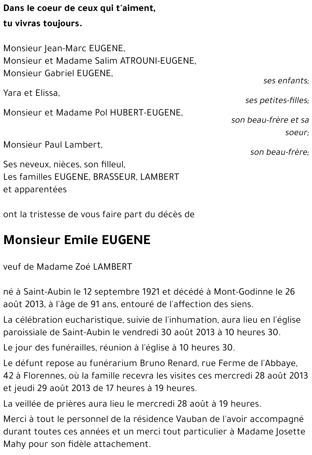 Emile EUGENE
