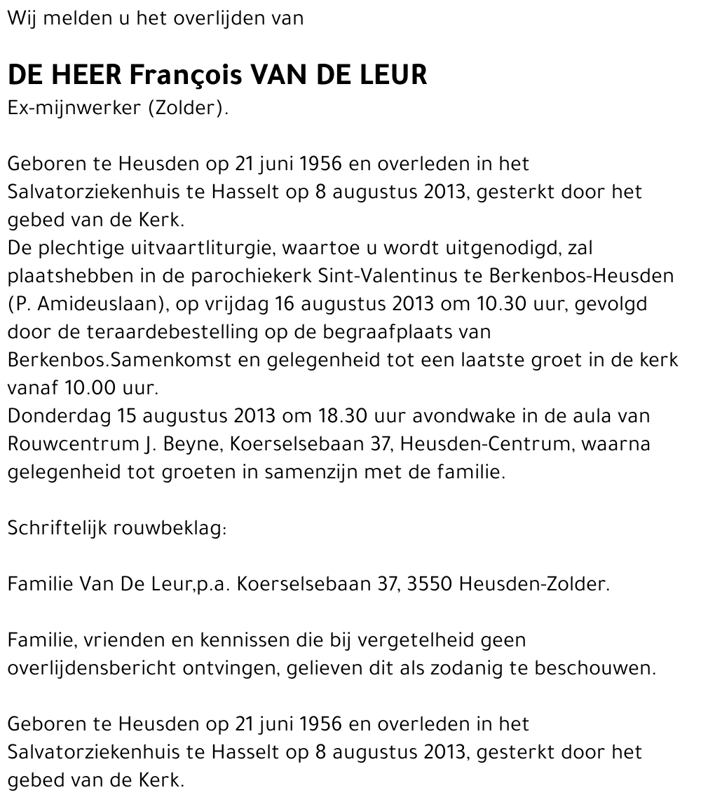 François Van De Leur