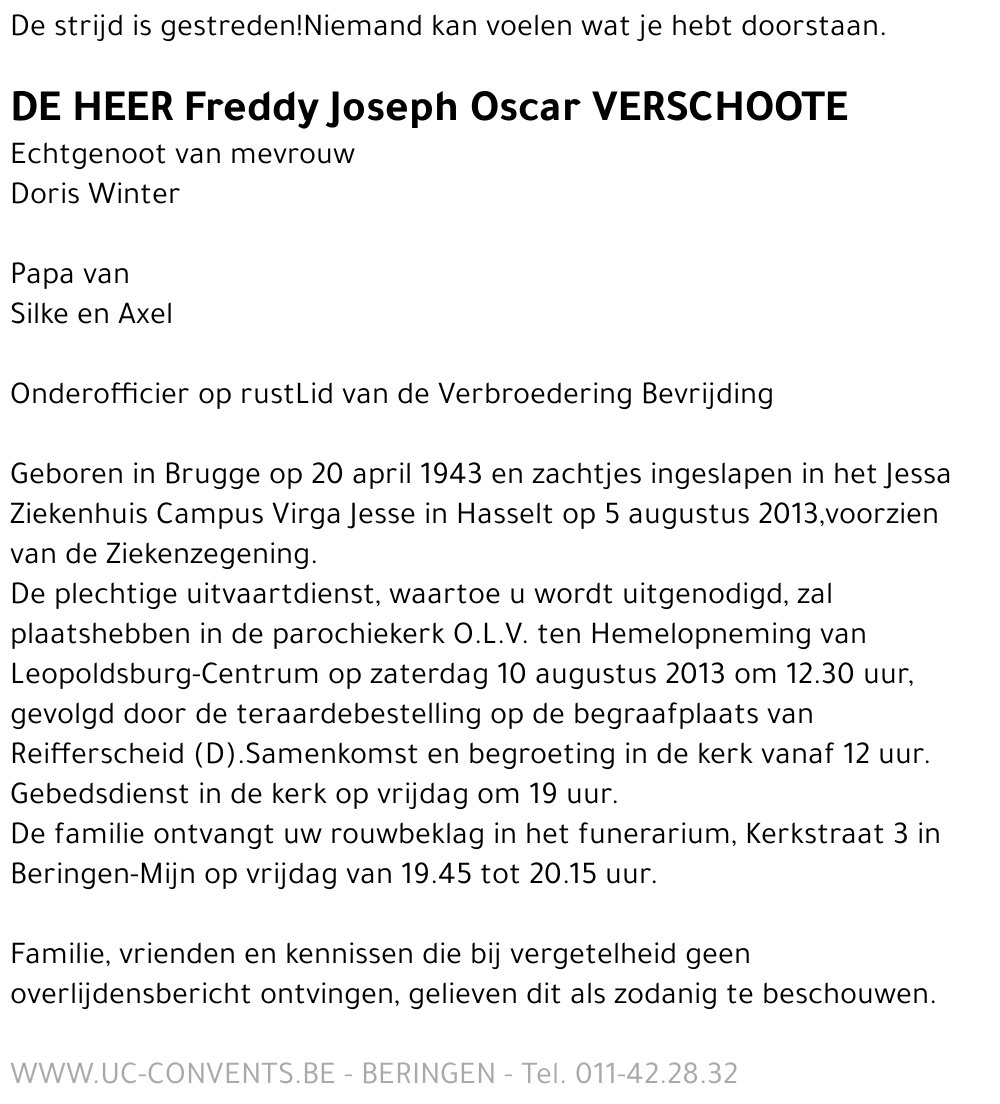 Freddy Joseph Oscar Verschoote