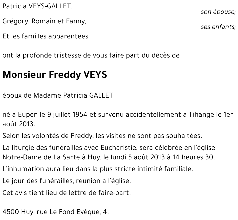 Freddy VEYS