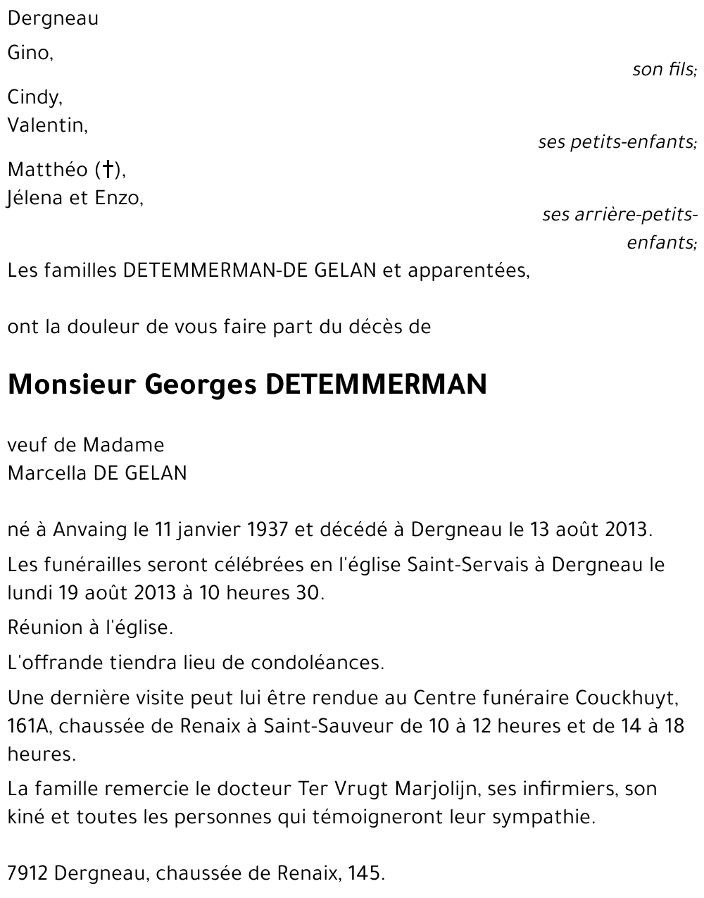 Georges DETEMMERMAN