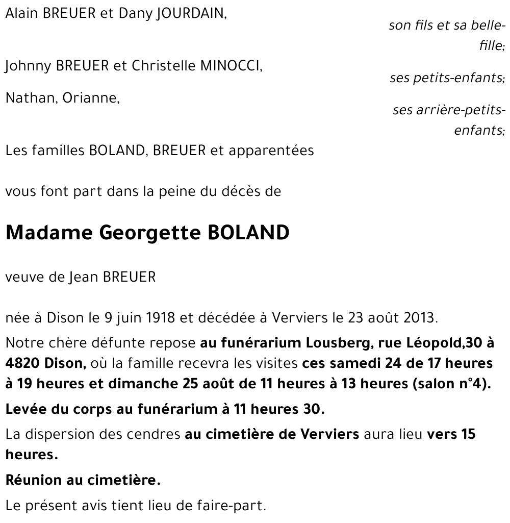 Georgette BOLAND