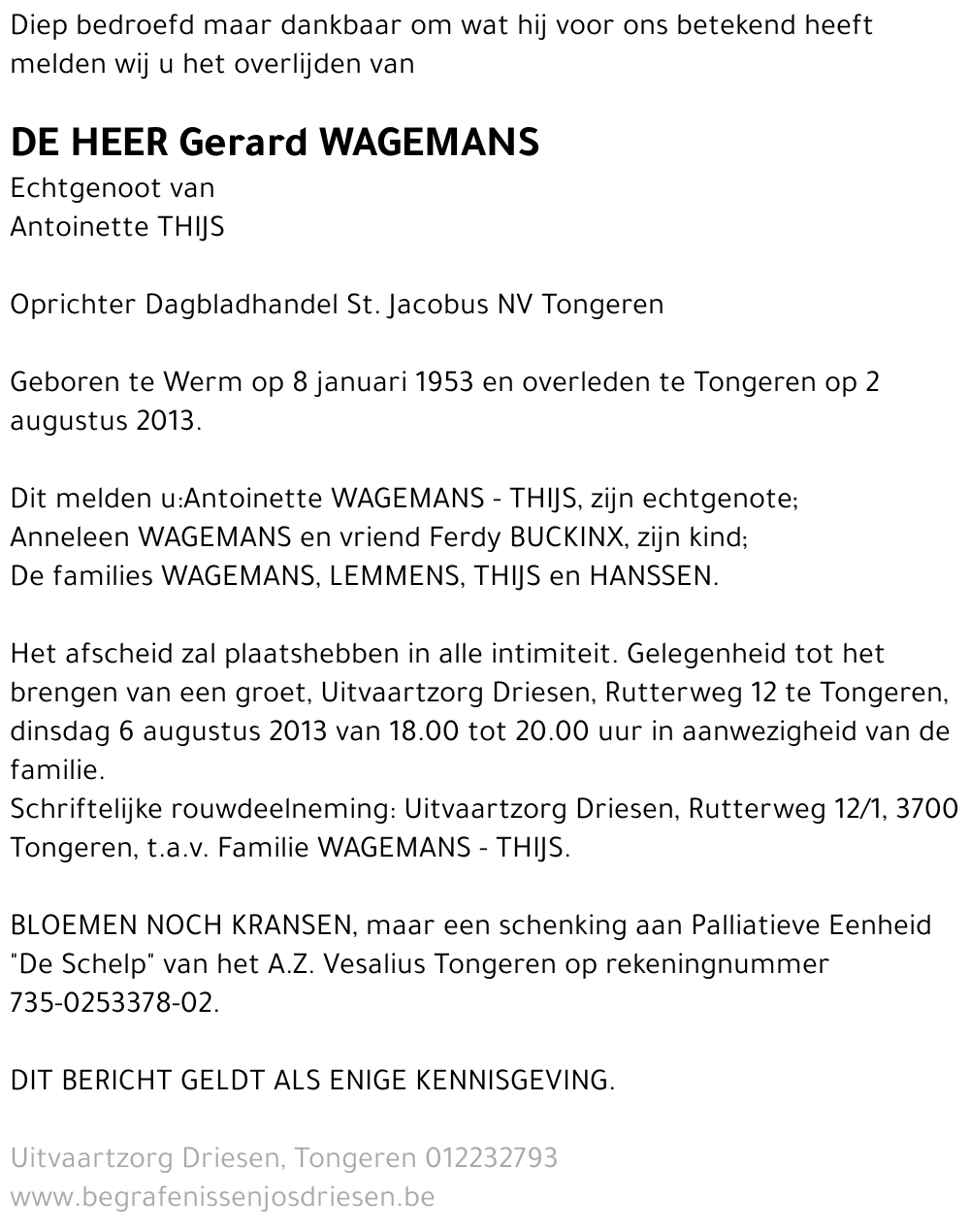Gerard Wagemans