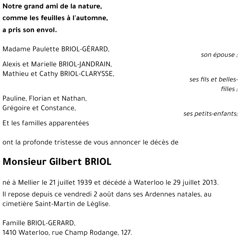 Gilbert BRIOL