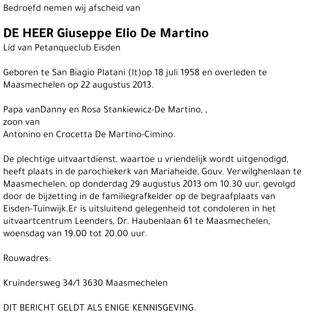 Giuseppe Elio De Martino