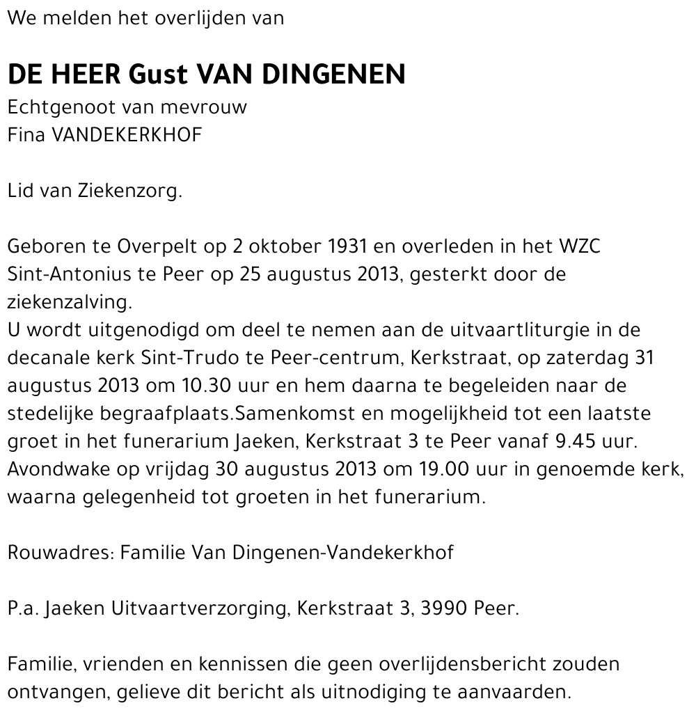 Gust Van Dingenen