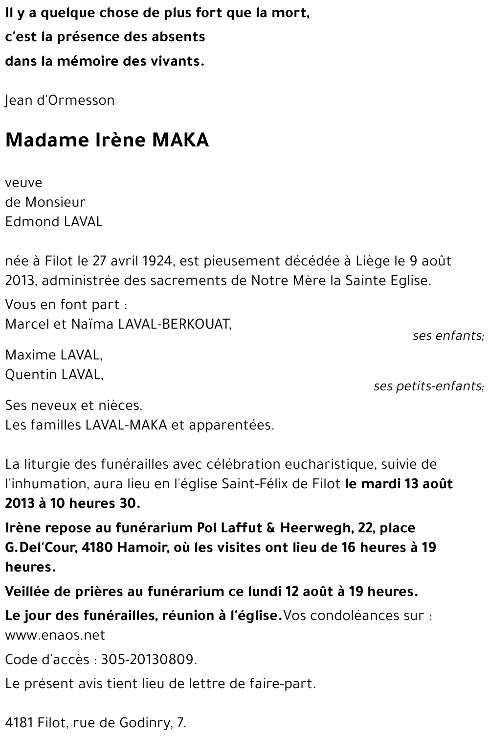 Irène MAKA