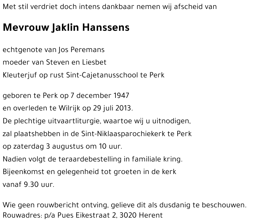 Jaklin Hanssens