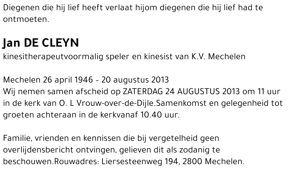 Jan De Cleyn