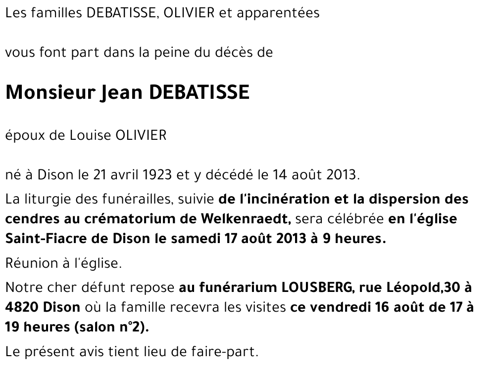 Jean DEBATISSE
