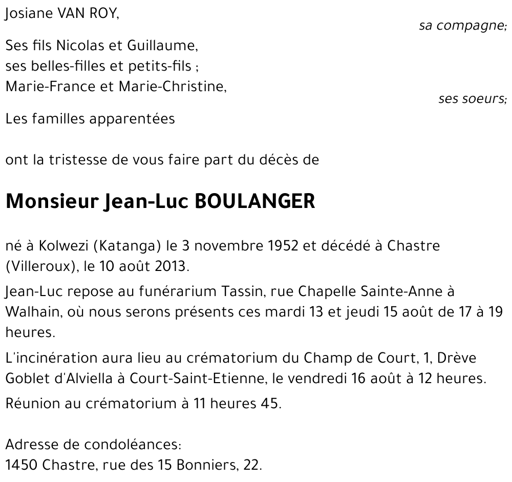Jean-Luc BOULANGER