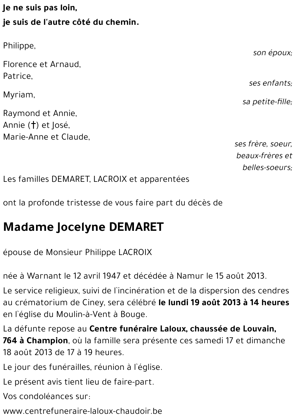 Jocelyne DEMARET