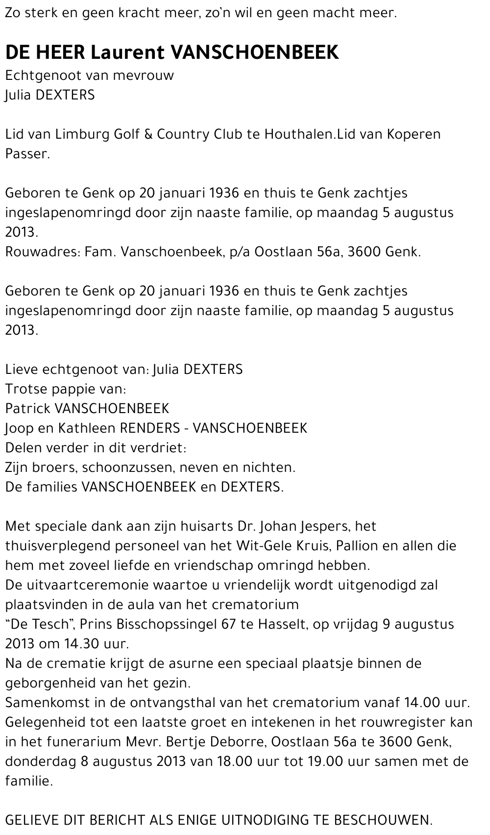 Laurent VANSCHOENBEEK