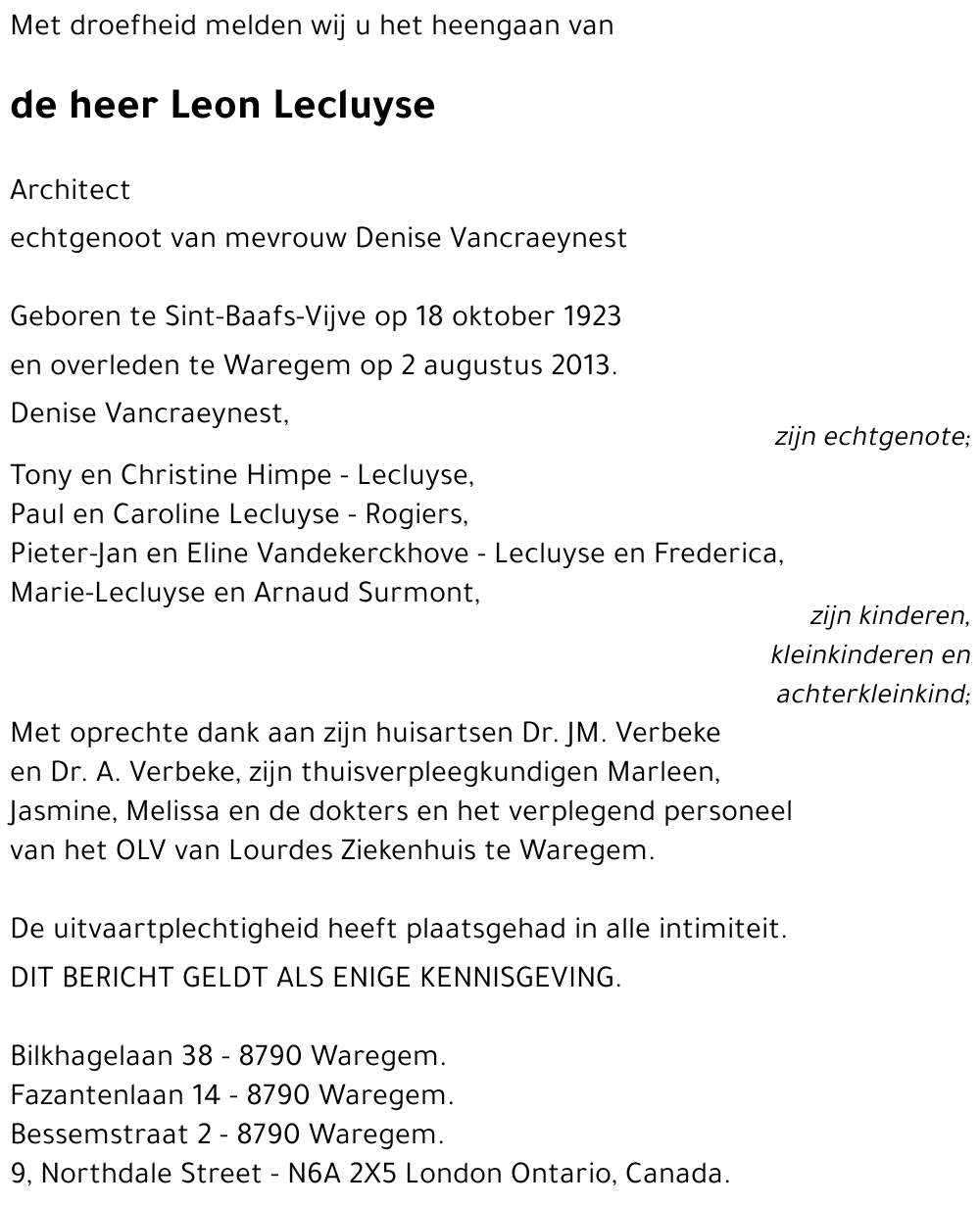 Leon LECLUYSE