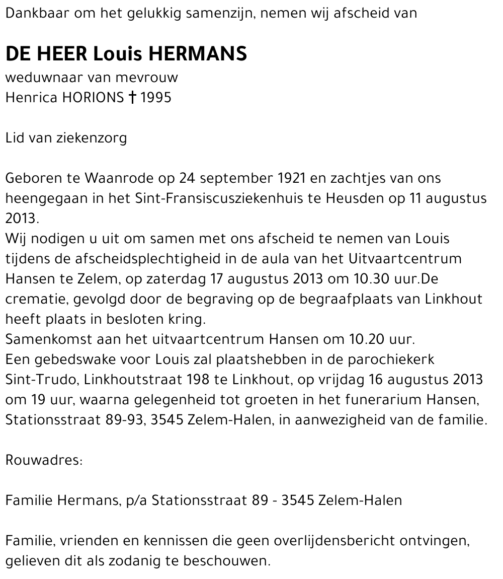 Louis HERMANS