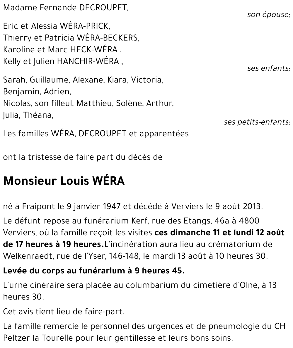 Louis WERA