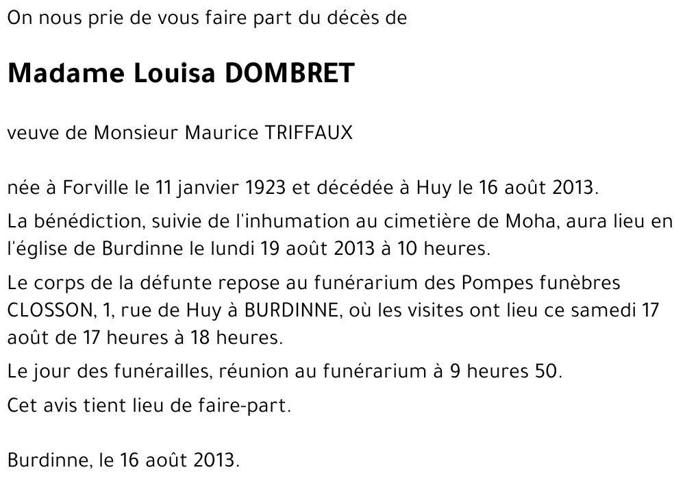 Louisa DOMBRET
