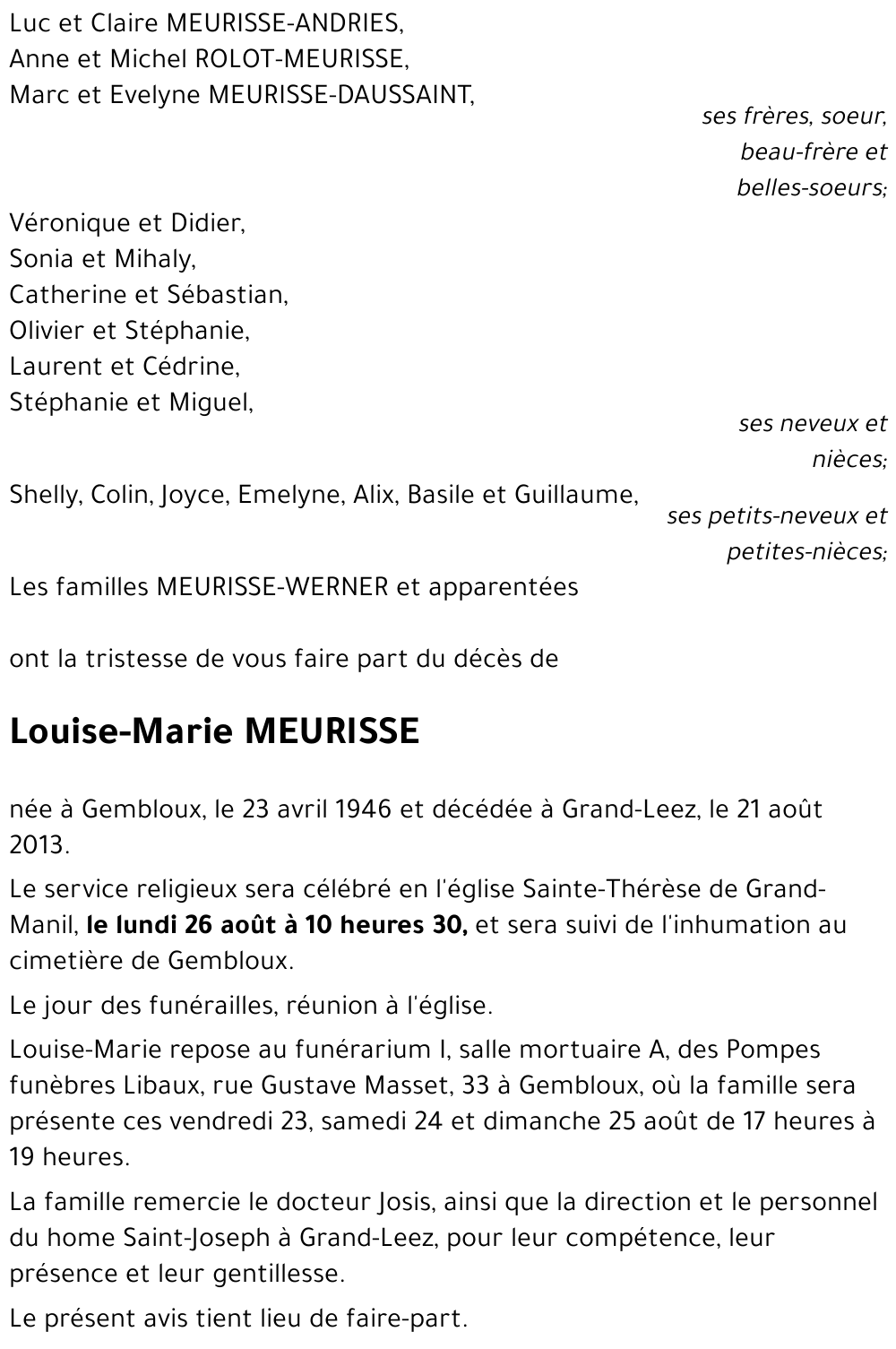 Louise-Marie MEURISSE