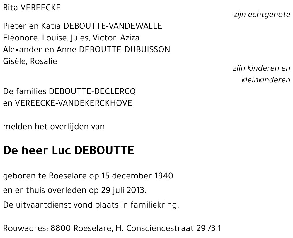 Luc DEBOUTTE