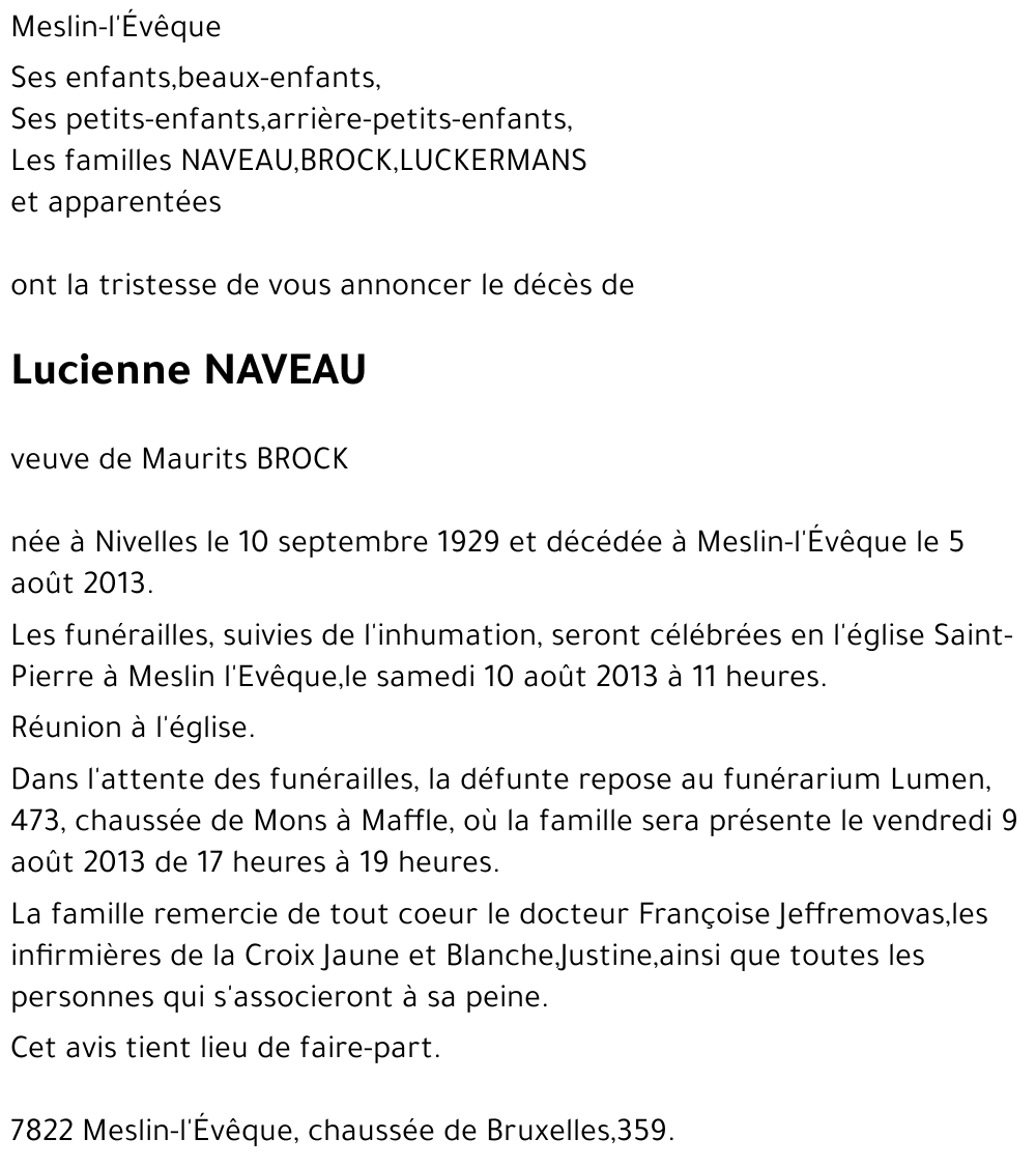 Lucienne NAVEAU