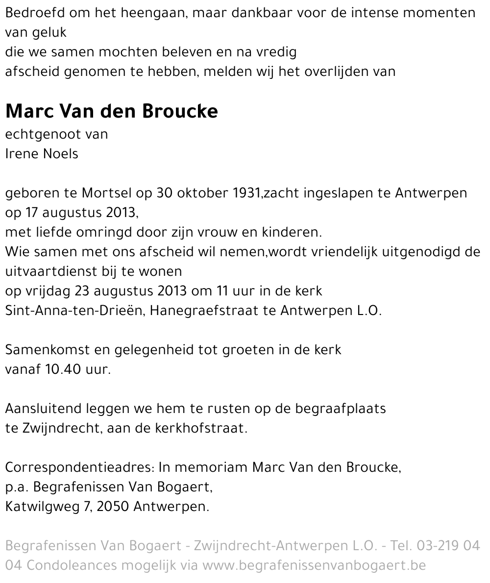 Marc Van den Broucke