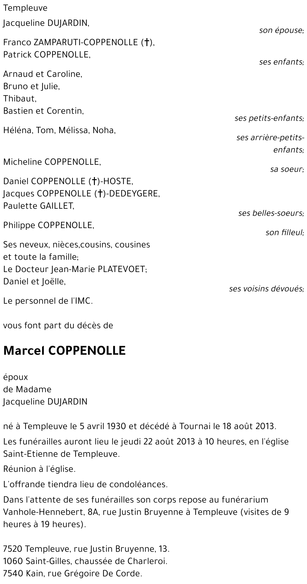 Marcel COPPENOLLE