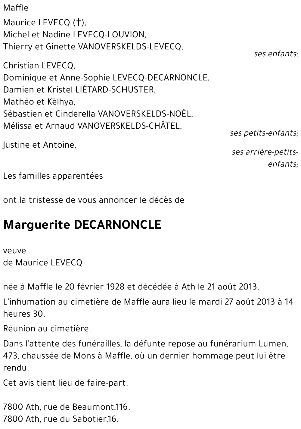 Marguerite DECARNONCLE