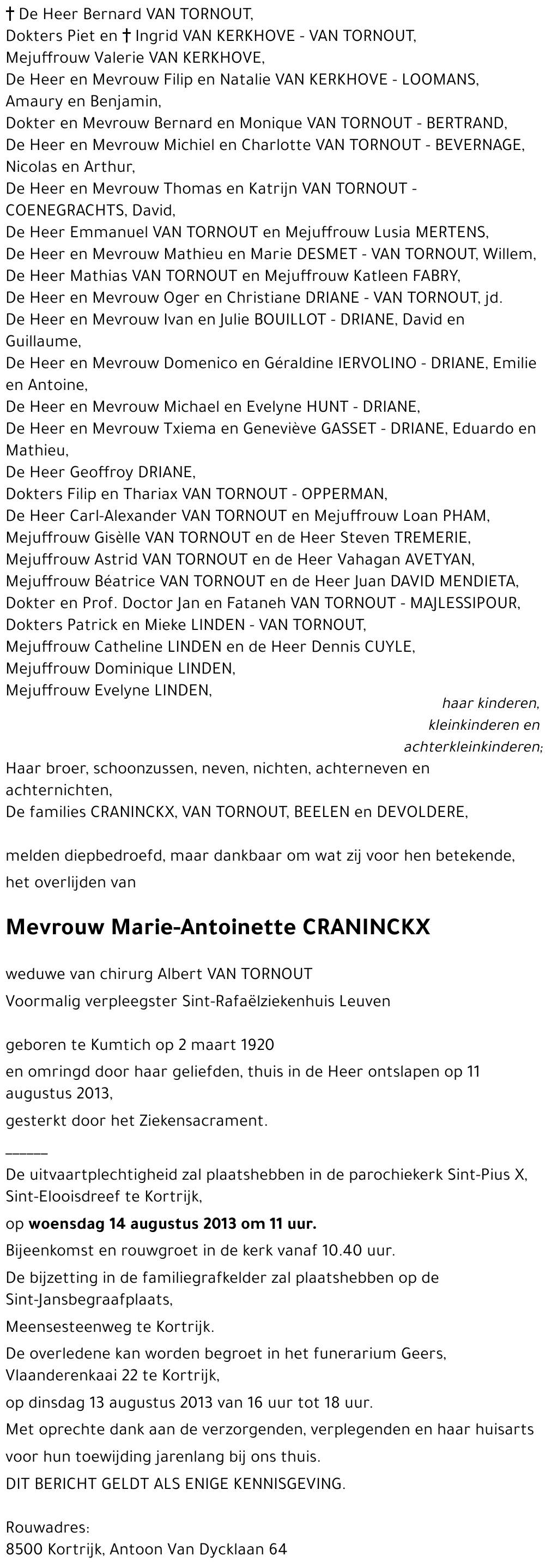 Marie-Antoinette CRANINCKX