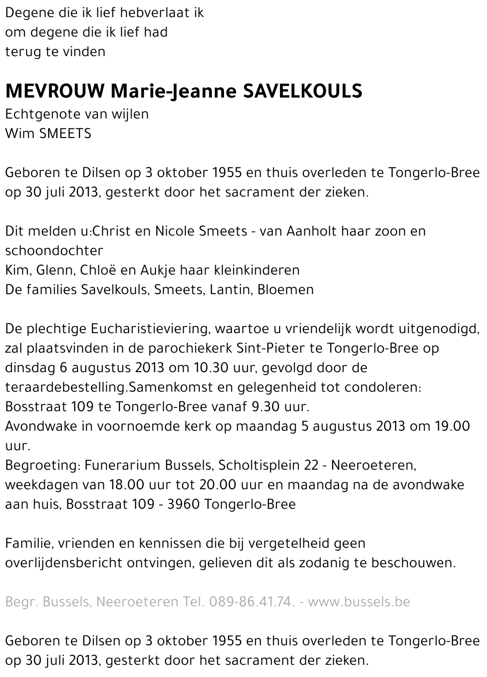 Marie-Jeanne SAVELKOULS