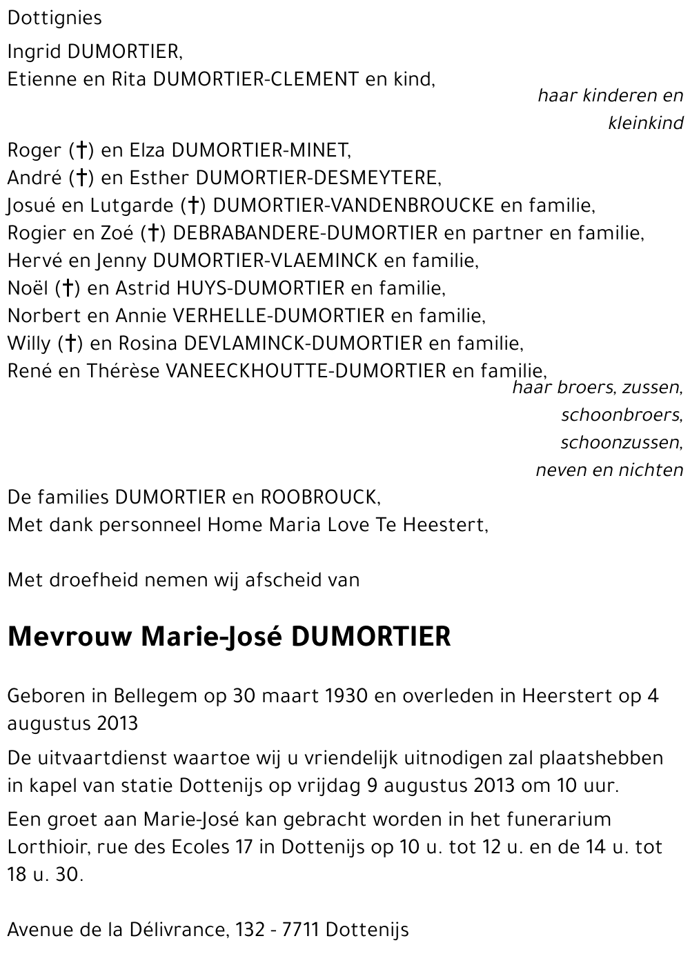 Marie-José DUMORTIER