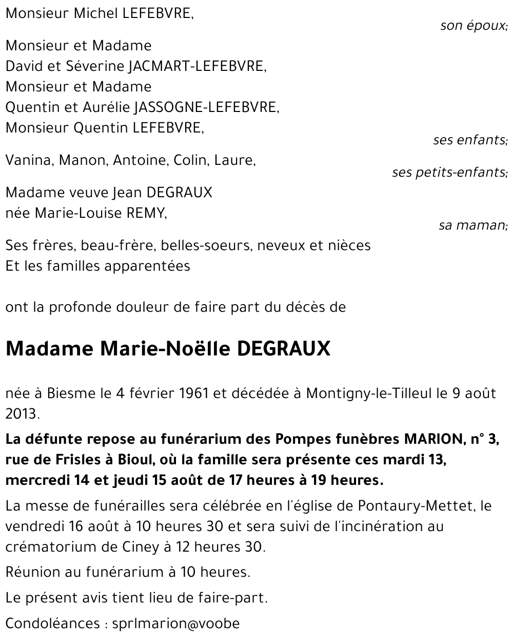 Marie-Noëlle DEGRAUX