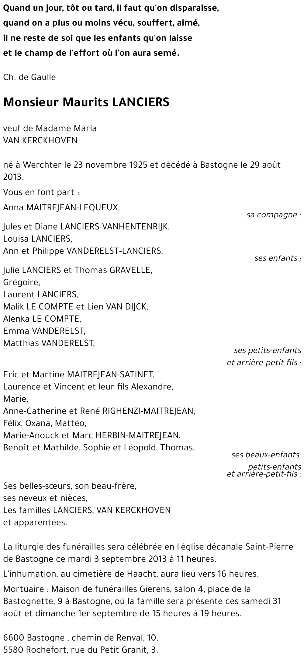 Maurits LANCIERS