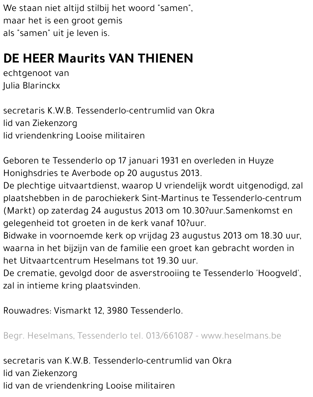 Maurits Van Thienen