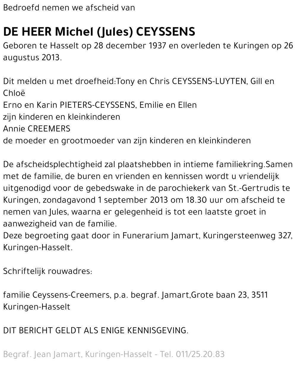 Michel (Jules) Ceyssens