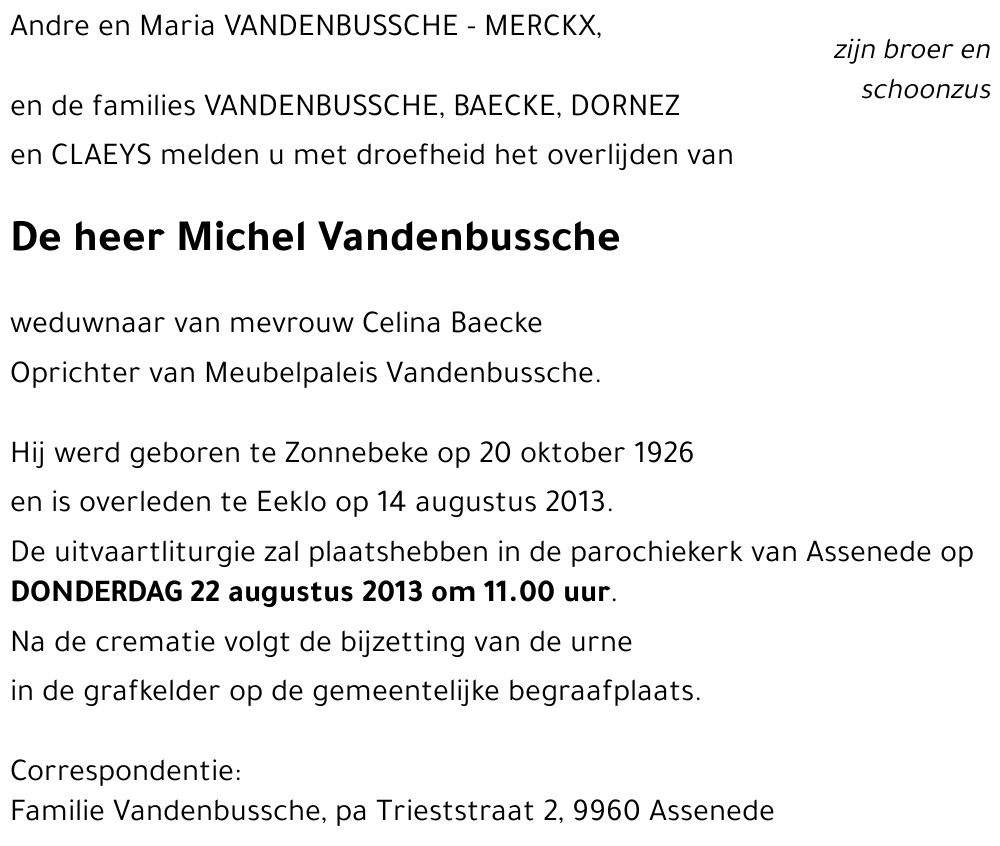 Michel Vandenbussche