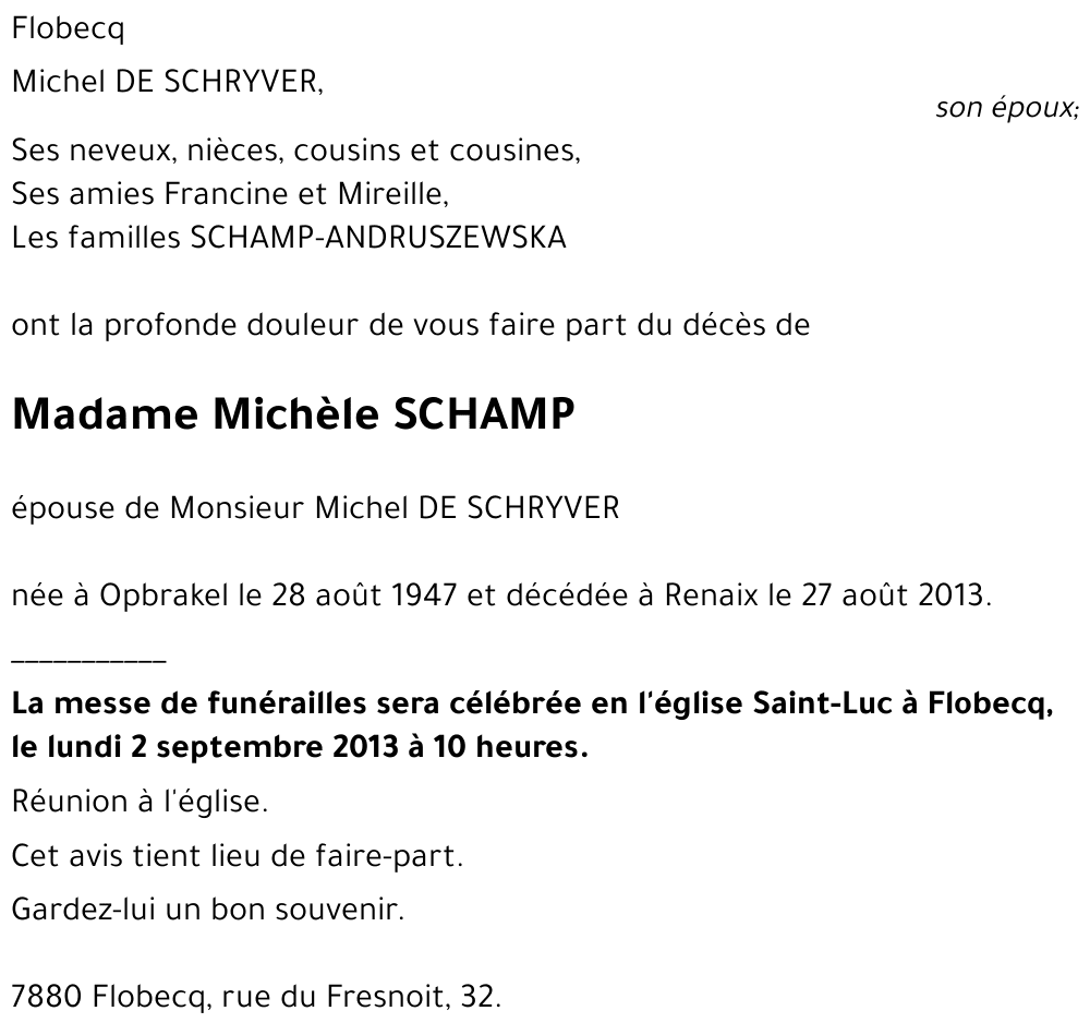 Michèle SCHAMP